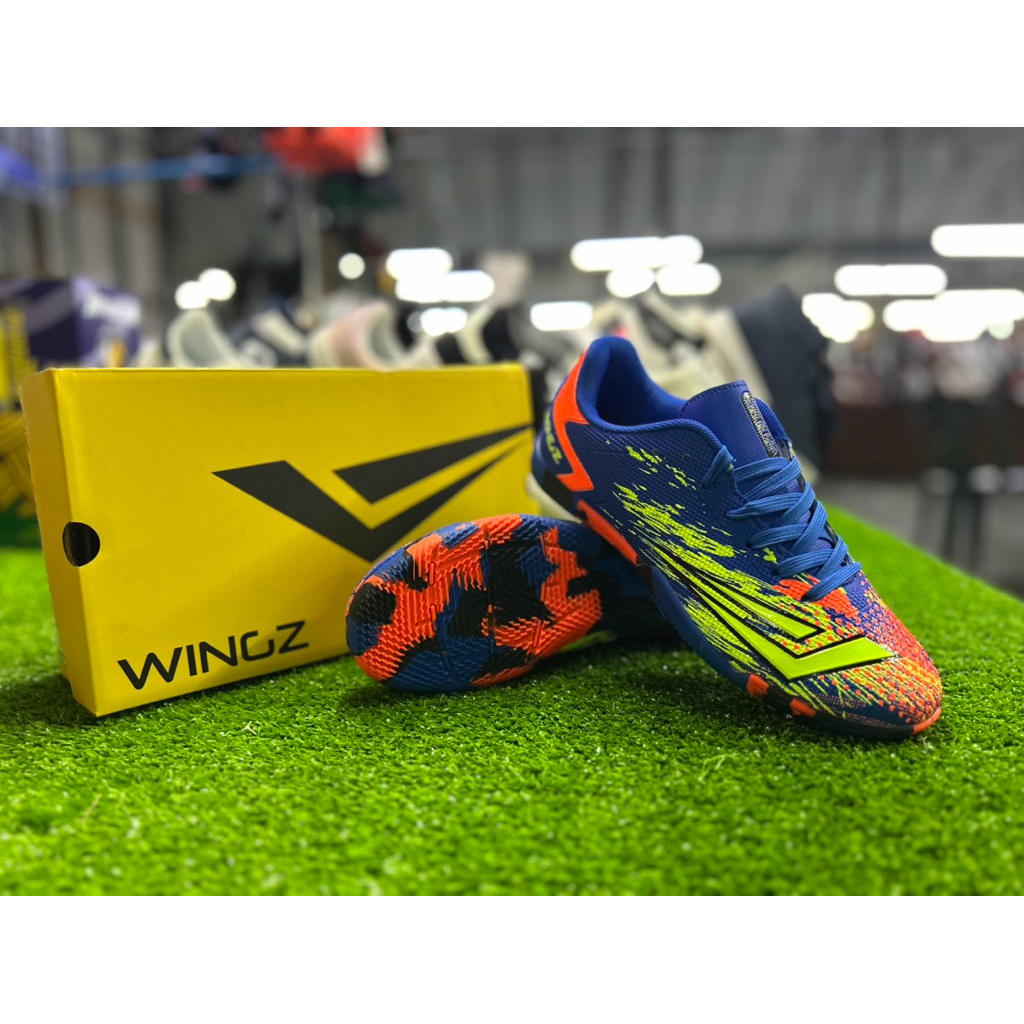 {รับประกันสินค้าของแท้100%} Wingz WZ 2712 Series รองเท้าฟุตซอล (สีน้ำเงิน)
