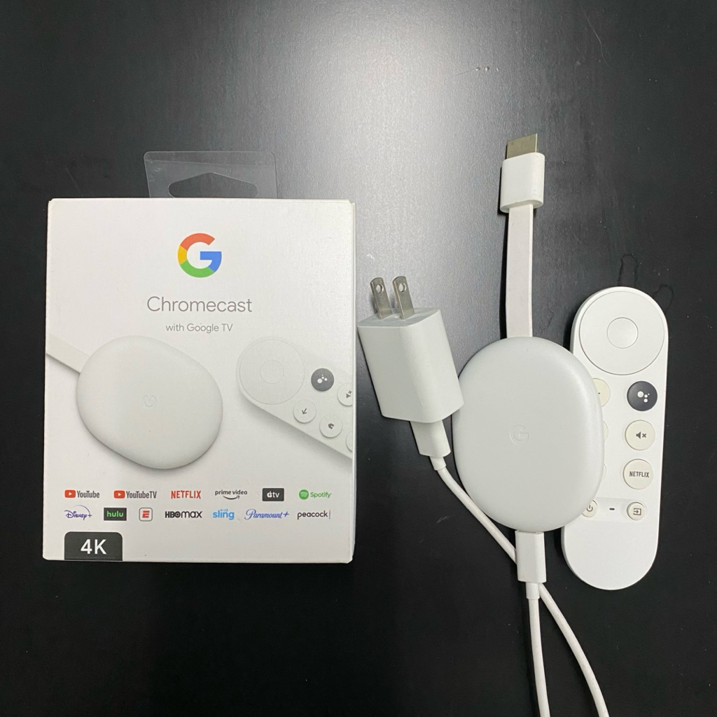 มือ2 Google Chromecast with Google TV Gen 4  อุปกรณ์สตรีมความบันเทิงขึ้นจอ TV พร้อมรีโมทที่รองรับ Go