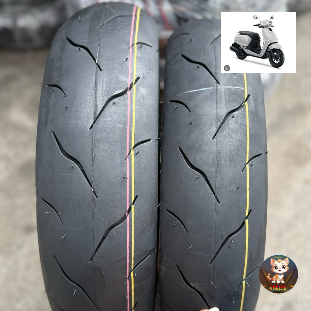 ยางVee Rubber GIORNOตรงรุ่น ล้อหน้า 100/90ขอบ12 -ล้อหลัง110/90ขอบ12 สำหรับGIORNO125+ จีออโน่ และรุ่น