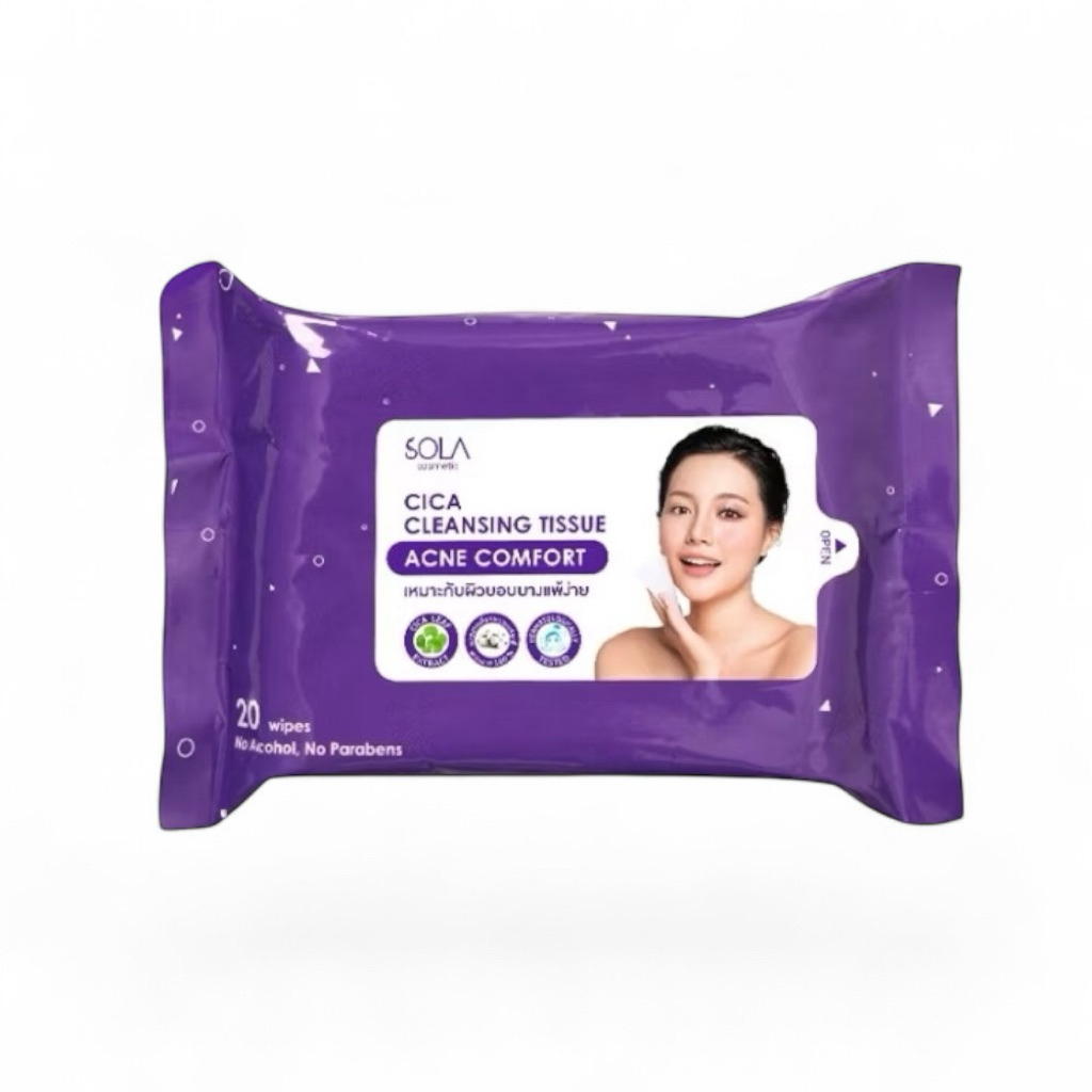SOLA cica cleansing tissue 20แผ่น/ห่อ