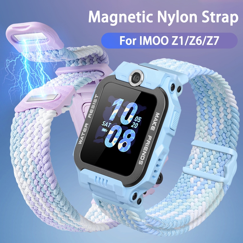 🔥สำหรับ Imoo X10 Watch Phone🔥สายนาฬิกา สำหรับ Imoo Z1 Z6 Z7 สายรัดข้อมือไนล่อนทอแม่เหล็ก Loopback Strap - รูปที่ 2