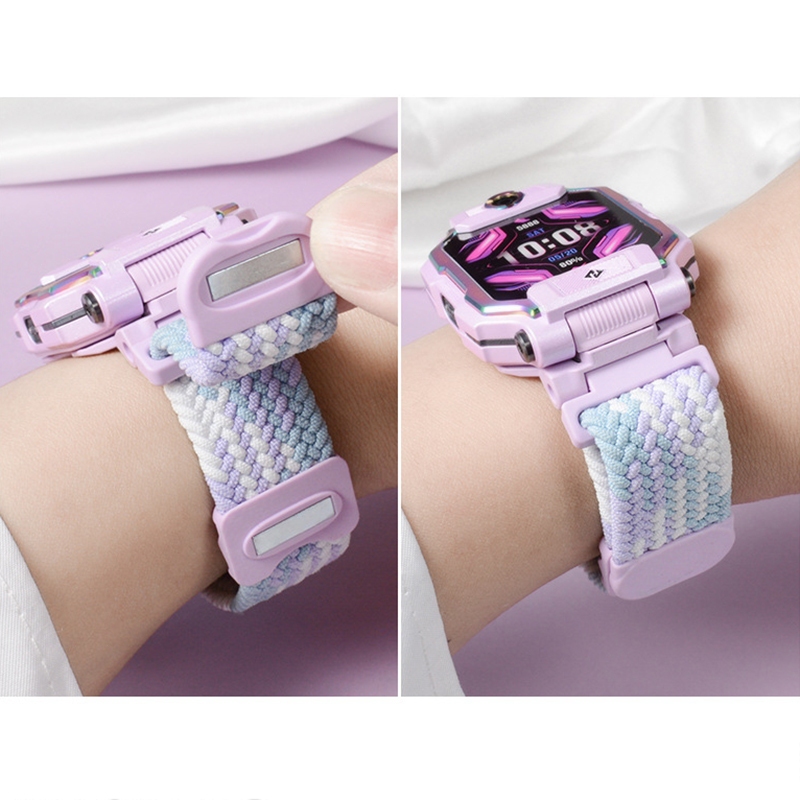 🔥สำหรับ Imoo X10 Watch Phone🔥สายนาฬิกา สำหรับ Imoo Z1 Z6 Z7 สายรัดข้อมือไนล่อนทอแม่เหล็ก Loopback Strap - รูปที่ 4