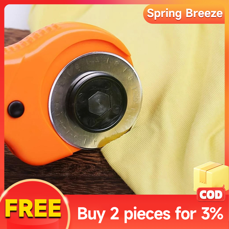 【ส่งฟรี】คัตเตอร์โรตารี่ 45mm ใบมีด 2แบบ ตัดผ้า กระดาษ หนัง – ด้ามจับสบายลดเมื่อยล้า พร้อมส่งจากไทย