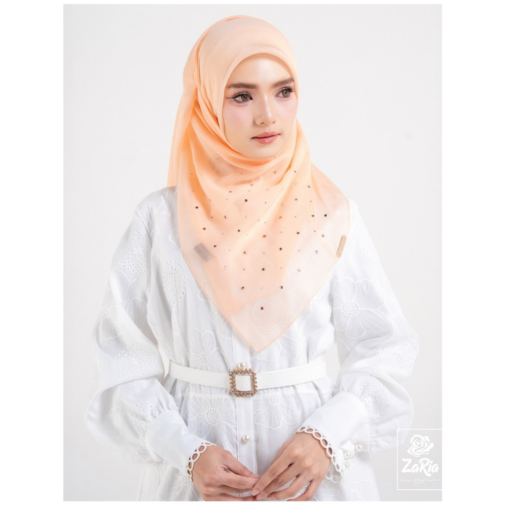 ZARIA Crystal Bawal ผ้าคลุมบาวาประดับคริสตัล