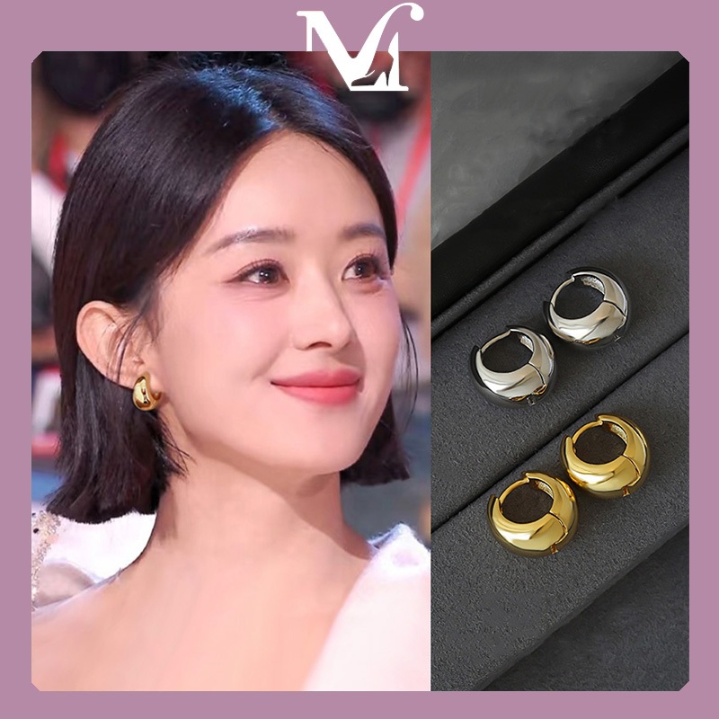 ต่างหูทรงกลมยอดนิยม [พร้อมส่งจากไทย] แฟชั่นอินเทรนด์ คุณภาพสูง ต่างหูแฟชั่น สไตล์ยอดนิยม มีให้เลือก 2 สี