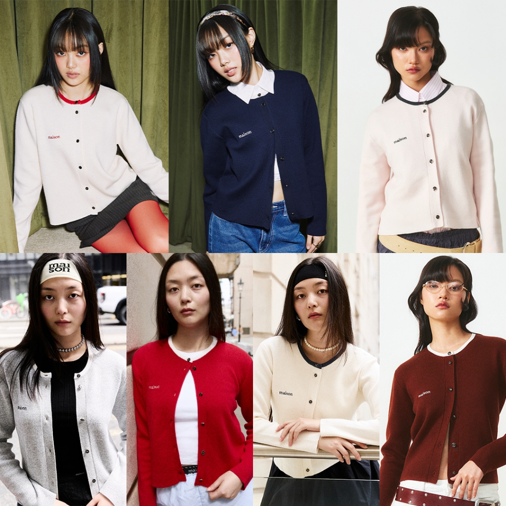 เสื้อคาร์ดิแกนไหมพรม Maison KEEPS