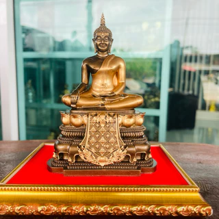 พระพุทธรูปปางมารวิชัย(ปางชนะมาร)แร่เหล็กน้ำพี้ ขนาดหน้าตัก 3 นิ้วฐาน 5 นิ้วสูง 7 นิ้ว บูชาวันนี้แถมฟรีฐานรององค์พระ