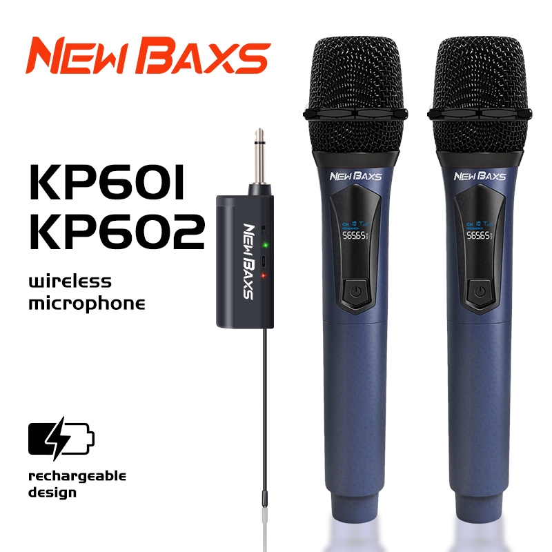 NEW BAXS KP601/KP602 UHF ไมโครโฟนไร้สาย ใช้งานง่าย พกพาสะดวก ระยะรับสัญญาณ 50 เม