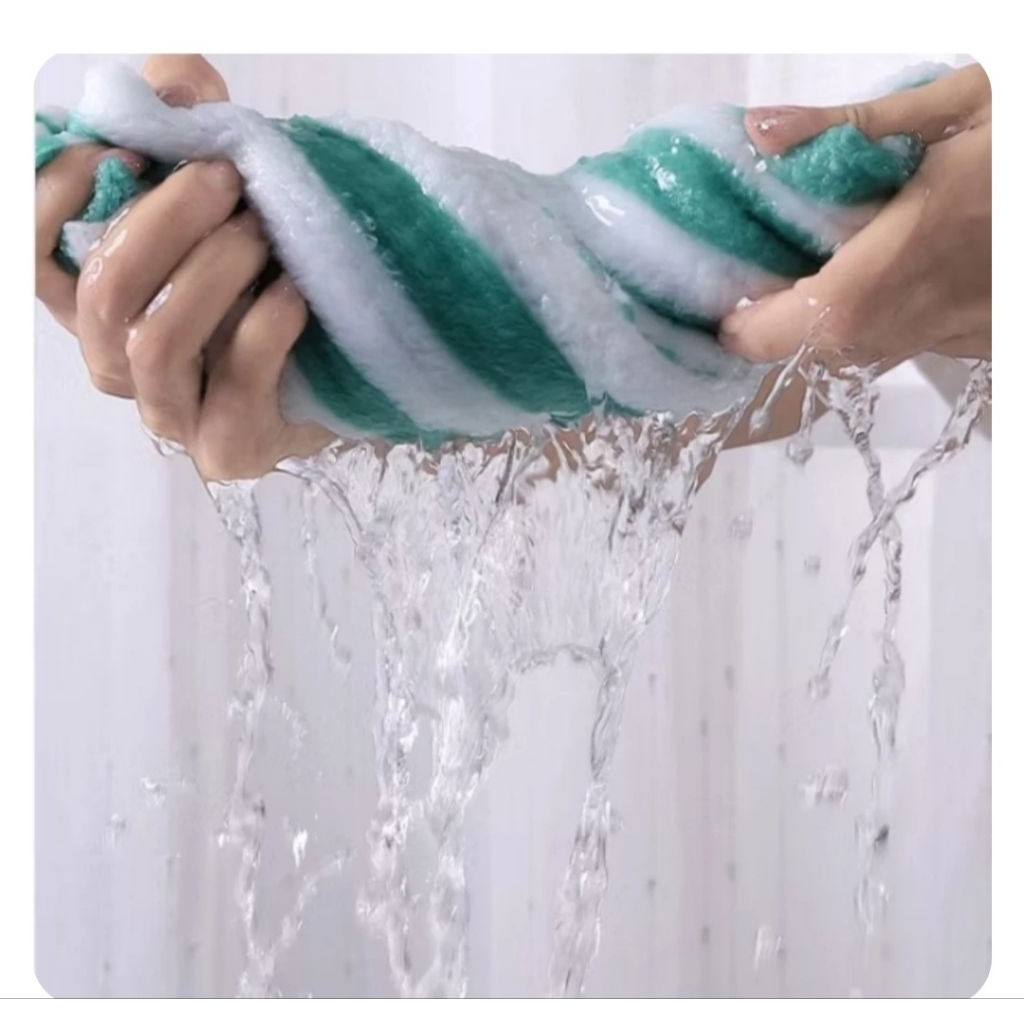 (1-6ชิ้น)ผ้าขนหนูนาโน ลายริ้ว35*75 cm เช็ดหน้า/เช็ดผมสีสวยราคาถูก ราคาส่ง ส่งฟรี - รูปที่ 5