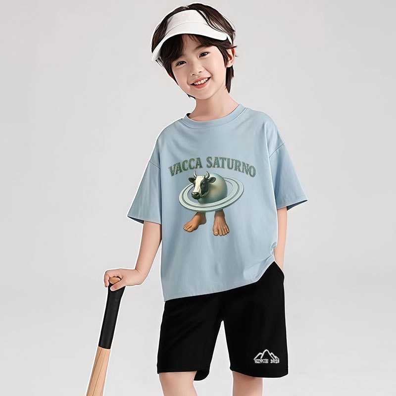 2-12 ปี เสื้อยืดแขนสั้น คอกลม ผ้าฝ้าย สไตล์ฤดูร้อน นื้อผ้าดี สำหรับเด็ก - รูปที่ 4