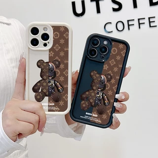 เทรนด์ แบร์ เคส OPPO A5 2020 A35 A16 A16s A54s A17 A17 A9 2020 A11X A11 การ์ตูนหมีรุนแรงกันกระแทกเคสโทรศัพท์TPU