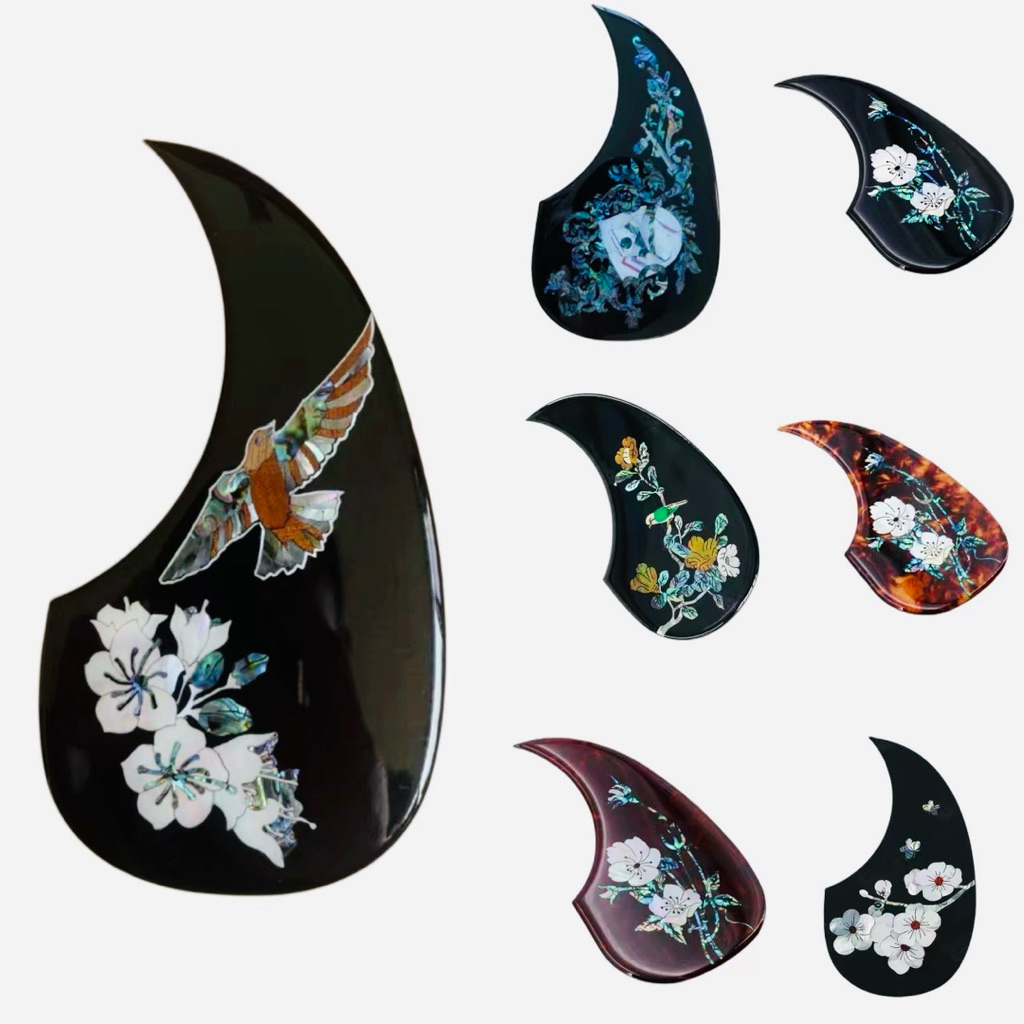 ปิ๊กการ์ดกีตาร์ High end มีความยึดหยุ่นสูง (Flexible Surface)ผลิตจาก Celluloid คุณภาพสูงงานหนา2mm.-2.5mmงานสวยมากค่ะ