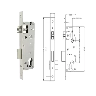 mortise 2885 3585 ตลับกุญแจระบบมอร์ทิสล็อครุ่น ตลับล็อค2885 ใช้กับDigital Door Lock เสื้อกุญแจ
