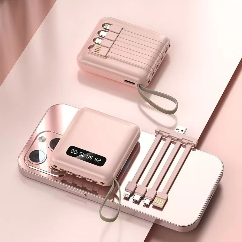 Power Bankรองรับการชาร์จอย่างรวดเร็ว 30000mAh พาเวอแบงค์ มีสายในตัว4 พาเวอแบงค์ E35 miniแบตสำรอง thumbnail 8