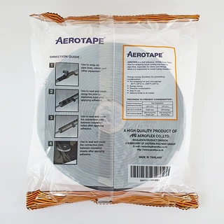 AEROTAPE แอร์โรเทป เทปโฟมดำ เทปกาวดำ พันท่อ ฉนวนมีเทปกาวในตัว เต็มม้วน 9.1 เมตร/และ ตัดแบ่งขาย เมตร