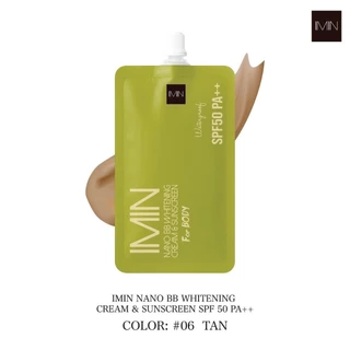 ไอมิน (แบบซอง 8g.) imin นาโน บีบี ไวท์แทนนิ่ง ครีม แอนด์ ซับสกรีน NANO BB WHITENING CREAM & SUNSCREEN SPF 50 PA++