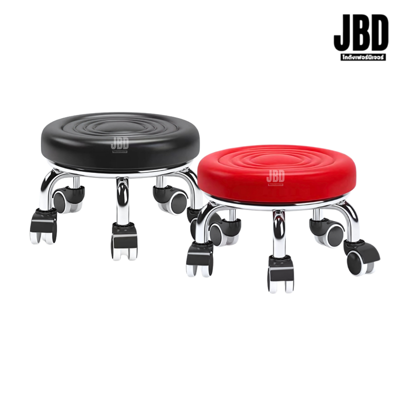JBD INTER เก้าอี้ช่าง เก้าอี้ร้านเสริมสวย มีล้อลาก ฐานสแตนเลสแข็งแรง รหัส: JBD8853 (พร้อมส่งในไทย)