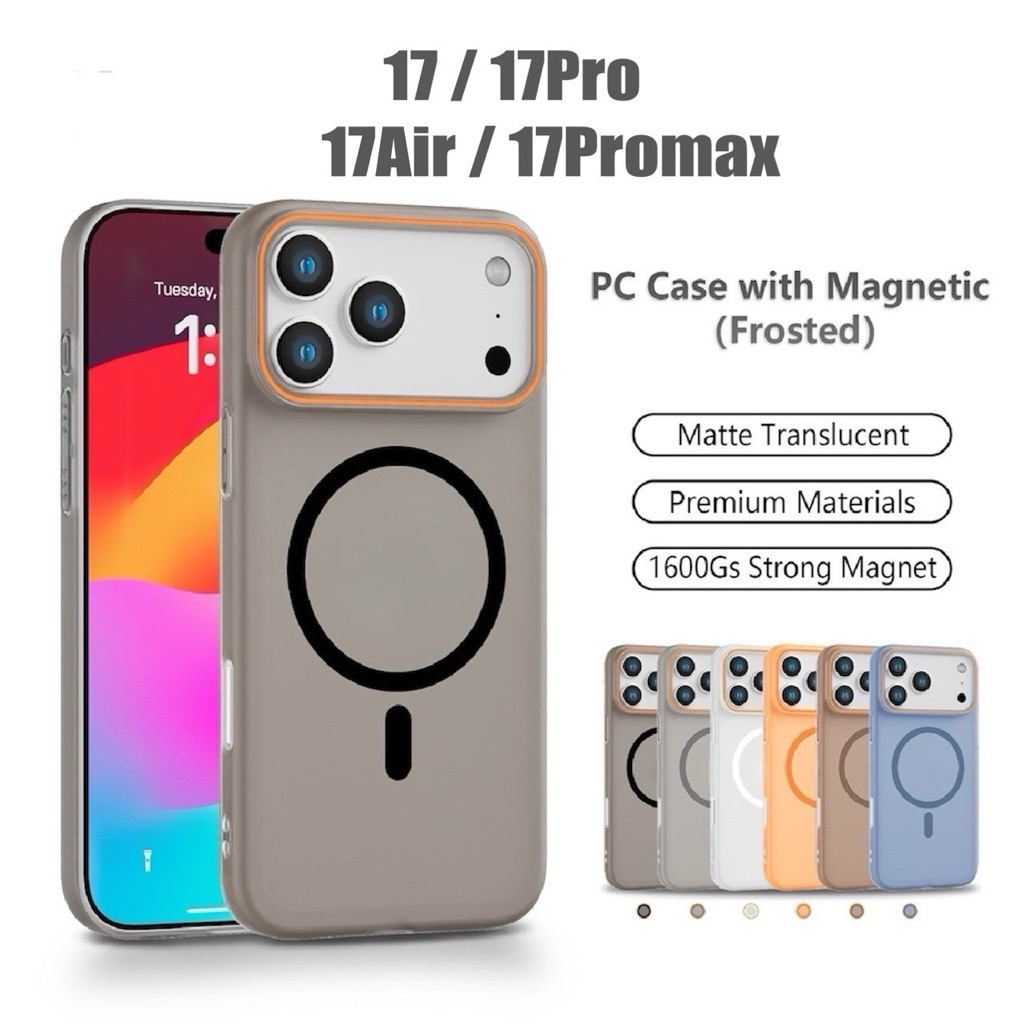 เคส สำหรับ iPhone 17 pro max/17 pro /17 air / 17 เคส Magenetic เคสกึ่งโปร่งแสง