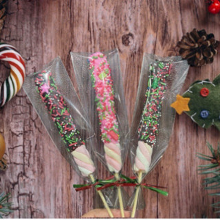 มาร์ซเมลโล่แบบแท่งเคลือบชอคโกแลตสตรอเบอร์รี่บลูเบอร์รี่ตกแต่…