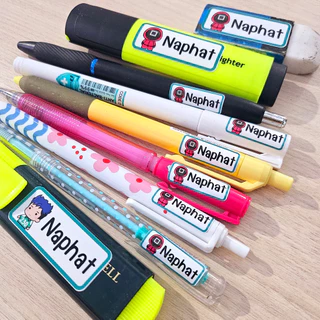 สติ๊กเกอร์ชื่อ ติดสี ติดดินสอ กันน้ำ ติดทน PVC เกรดพรีเมียม ฉีกไม่ขาด