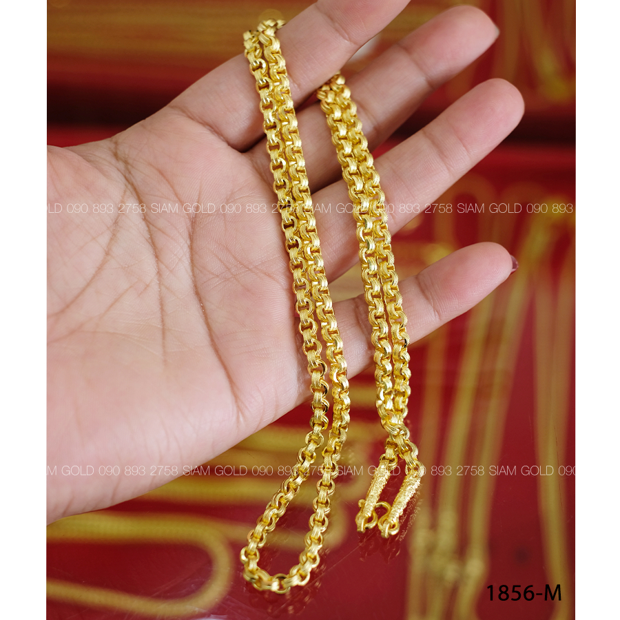 [งานเกรด M ใช้ทน] สร้อยคอลายล้อแม็ก 2 บ. รหัส 1856-M