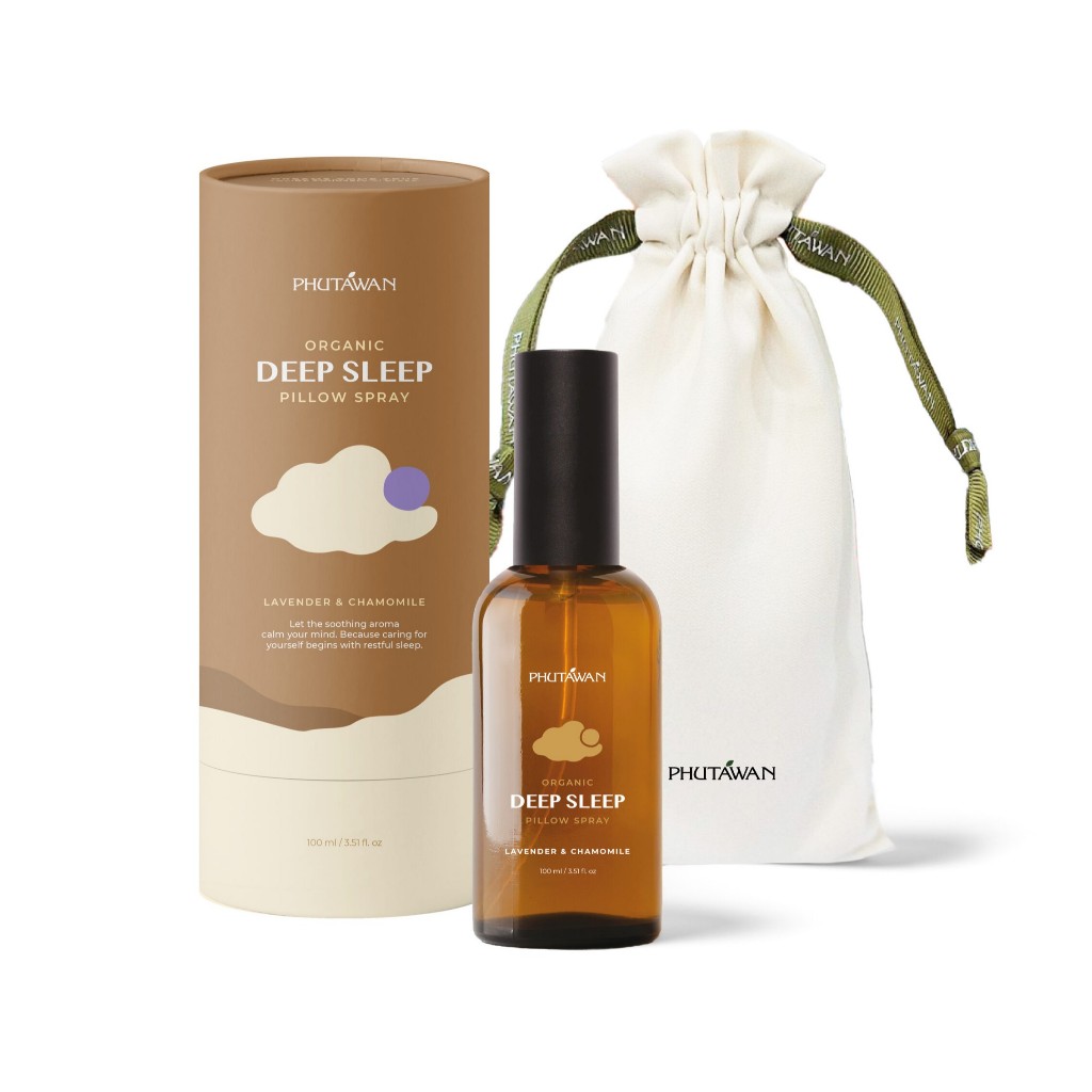 Phutawan ภูตะวัน ฉีดหมอน นอนหลับง่าย ตอบโจทย์คน นอนไม่หลับ Deep Sleep Pillow Spray Chamomile 100ml