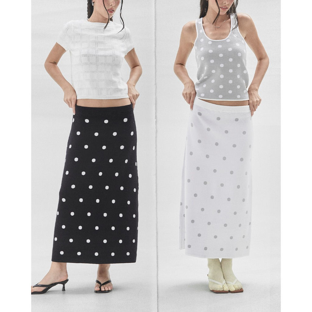 CUPPA - Polka Dot Long Skirt