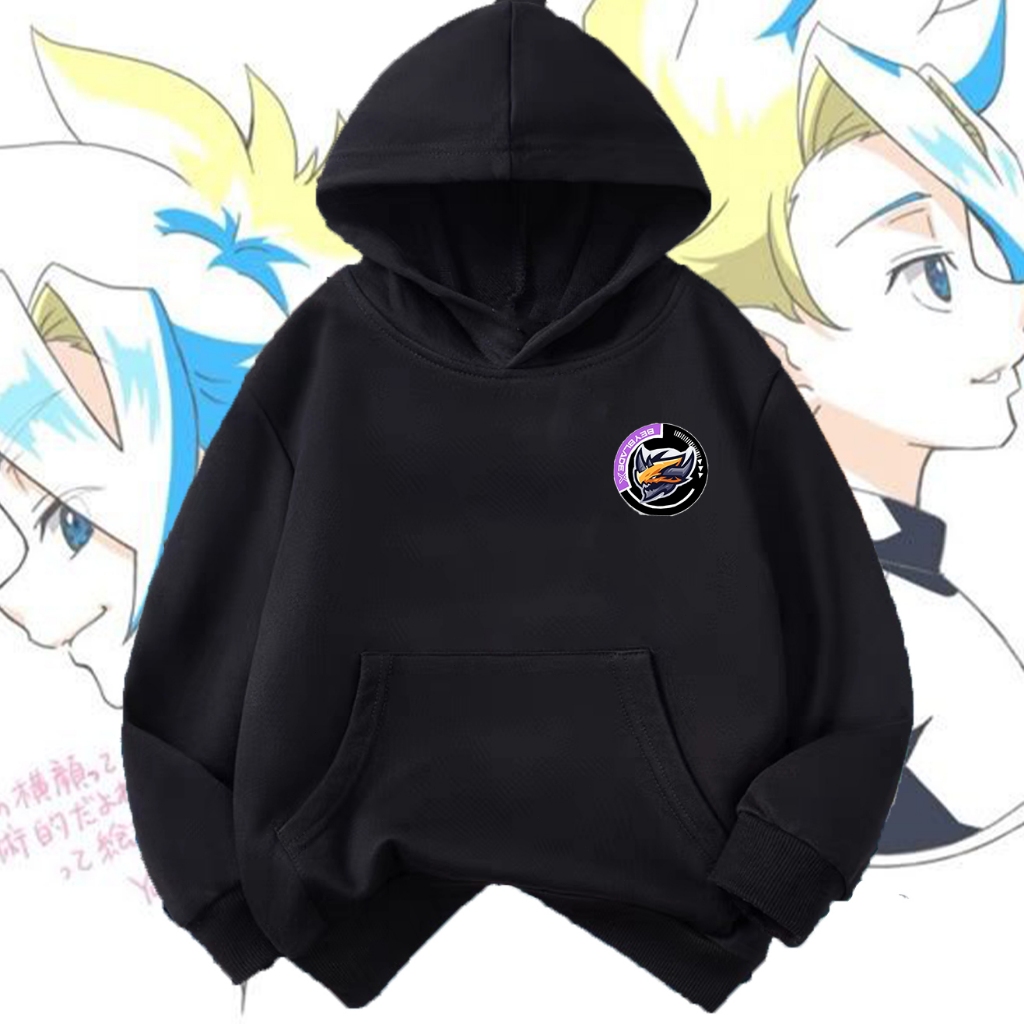 120 ซม. - 150 ซม. ★ Beyblade X Kurosu Ekusu Jaxon Cross เด็ก Hoodie สำหรับเด็กชายและเด็กหญิง Hoodie 