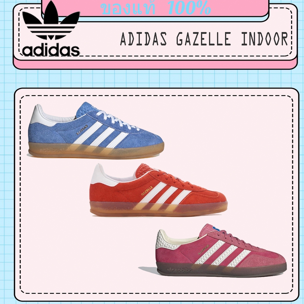 ของแท้ 100% รองเท้าลำลองแฟชั่น adidas gazelle Indoor HQ8717/HQ8718/IF1809