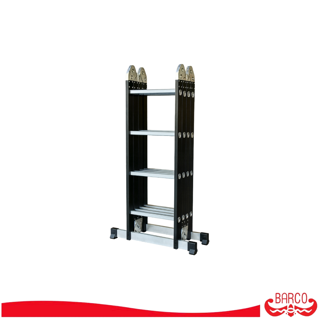 BARCO บันไดอเนกประสงค์อลูมิเนียม (ข้อต่อดั้งเดิม สีดำ) รุ่น M3 4x4