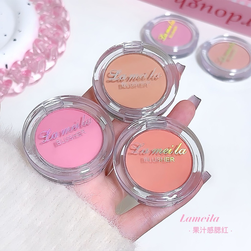 NO.3040 บรัชออนทาแก้ม Lameila บลัชออนเนื้อแมตต์ ส้มพีช บลัชออน เนื้อฝุ่นโทนส้มส้มพีช โทนสีพีช ส้มอิฐ เนื้อดีสีสวยบลัชออน - รูปที่ 3