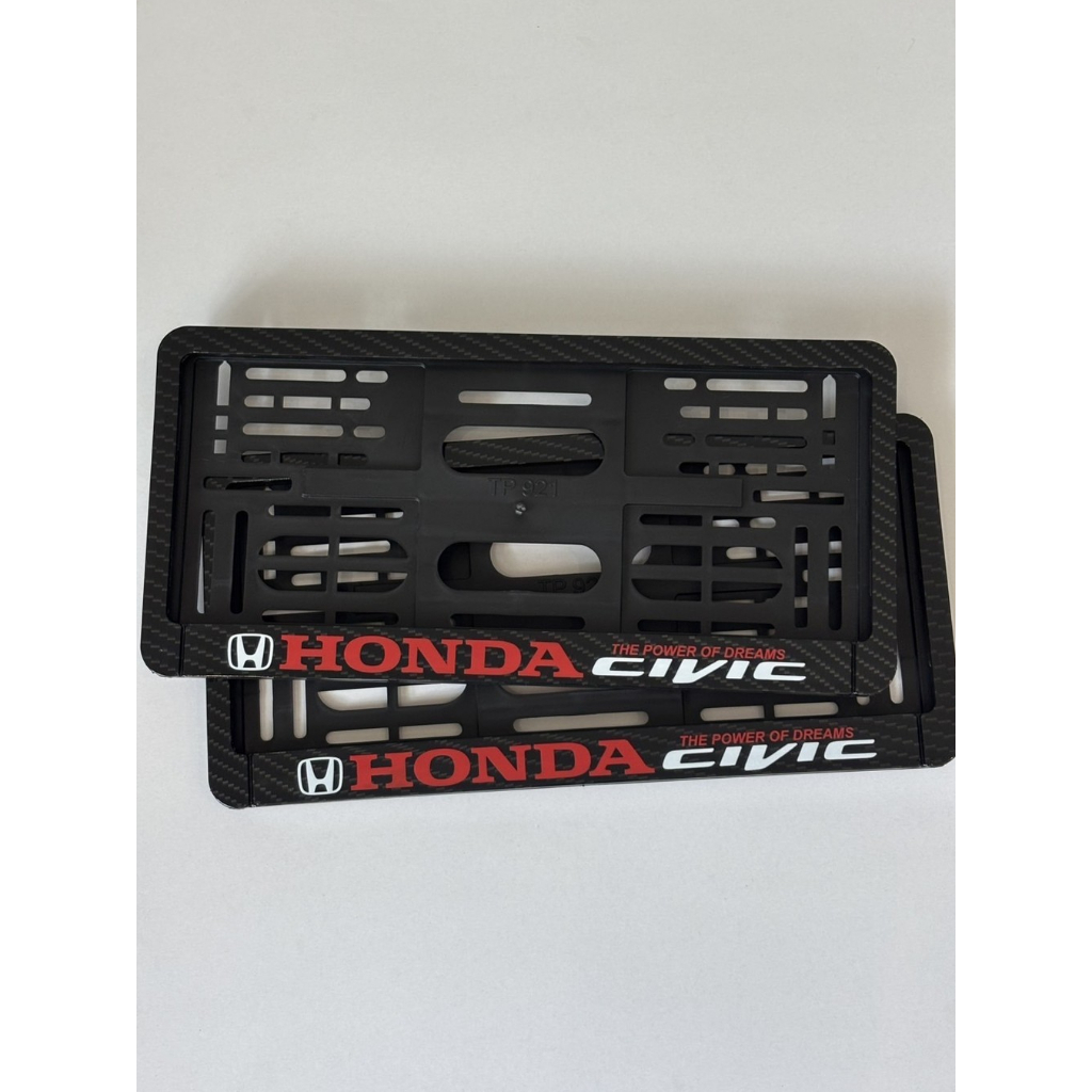 กรอบป้ายทะเบียนคาร์บอนสกรีนลาย HONDA ทุกรุ่น
