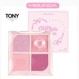 Meilinda Chiffon Ribbon Blush บลัชออน 4สี 4 ช่อง เมลินดา ชิฟฟ่อน ริบบ้อน บลัช MC5102