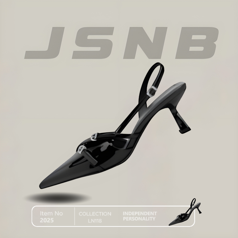 JSNB ส่งฟรี รองเท้าส้นสูง รองเท้าหัวแหลม ส้นเข็ม รองเท้าคัทชู ใส่ทำงาน พร้อมส่งจากไทย [LN118]