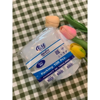ช้อนข้าวสั้น ช้อนข้าวพลาสติก เนื้อPP หนาไม่บาดปาก 1แพค100คัน