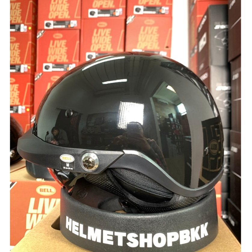 หมวกกันน็อค BELL PIT BOSS GLOSS BLACK ไซส์ M สินค้าใหม่ (มีตำหนิ) ไม่มีผลในด้านความปลอดภัย PGM12