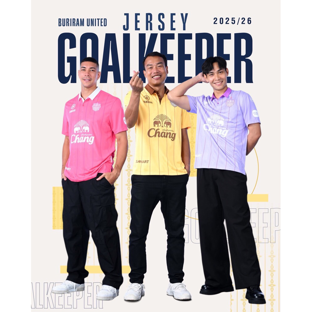 เสื้อบุรีรัมย์ ยูไนเต็ด ประตู แขนสั้น 2025/26ของแท้💯-BURIRAM UNITED GOALKEEPER SHORT JERSEY 2025/26