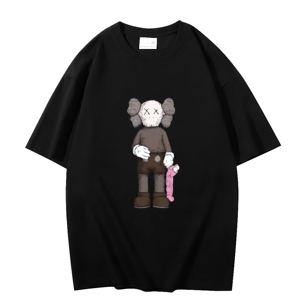 เสื้อยืดคอกลม ผ้าฝ้าย100%ใส่สบาย KAWS3 T-shirt เสื้อยืดสีพื้น เสื้อยืดผ้าฝ้ายแท้ ไม่หด ไม่ย้วย ใส่สบาย ผ้า200กรัม