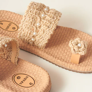 Vpada_sandals_VP-C46 Camilla Crochet Collection รองเท้าแตะชายหาดส้นแบน รองเท้าแตะแฟชั่น