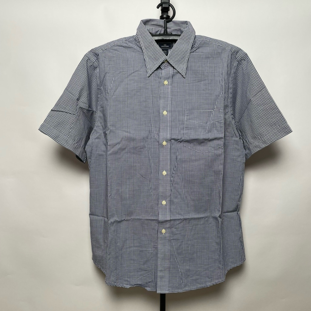 เสื้อเชิ้ต คอปก แขนสั้น ลายสก๊อต แบรนด์ Dockers งานเก่า งานป้าย ลิขสิทธิ์แท้💯 Size L อก24(48) / ยาว2
