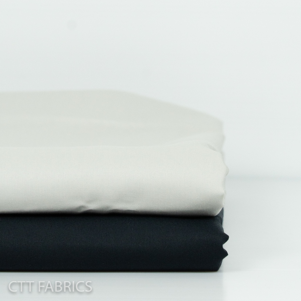 ผ้าเทนเซล หน้ากว้าง 58 นิ้ว 190gsm สีเบจ-กรมเข้ม | เนื้อนุ่มลื่นเย็น ระบายอากาศดี สำหรับแฟชั่นทุกฤดู