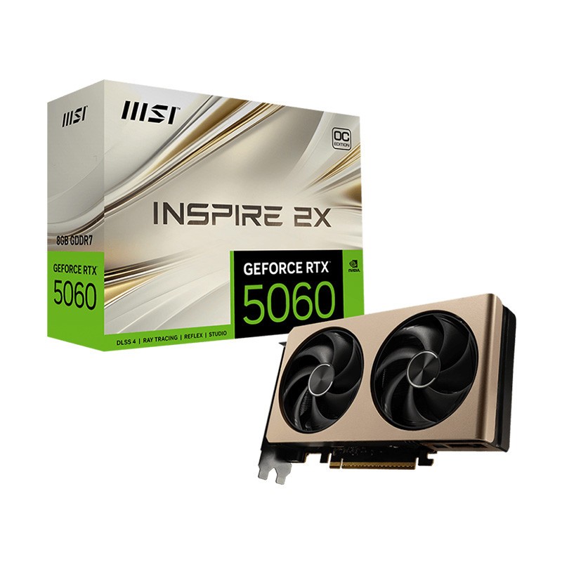 VGA (การ์ดแสดงผล) MSI GEFORCE RTX 5060 8G INSPIRE 2X OC - 8GB GDDR7