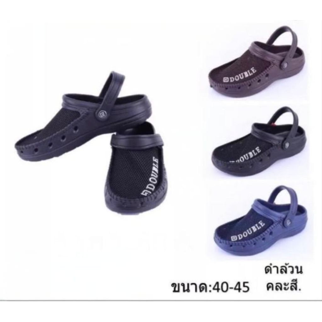 รองเท้าเปิดส้น หน้าผ้า น้ำหนักเบา ใส่สบาย ทีความยืดหยุ่นด้วยวัสดุที่เป้นผ้าด้านบน