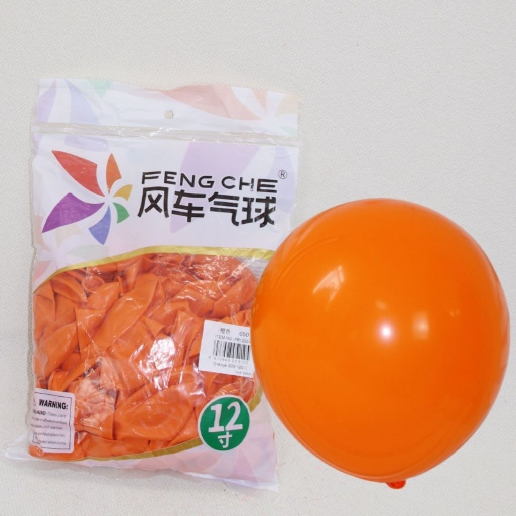 ลูกโป่งสีส้ม สีส้ม กีฬาสี ปาร์ตี้ ปีใหม่ Orange ฮาโลวีน ขนาด5นิ้ว 12นิ้ว 24นิ้ว 36นิ้ว