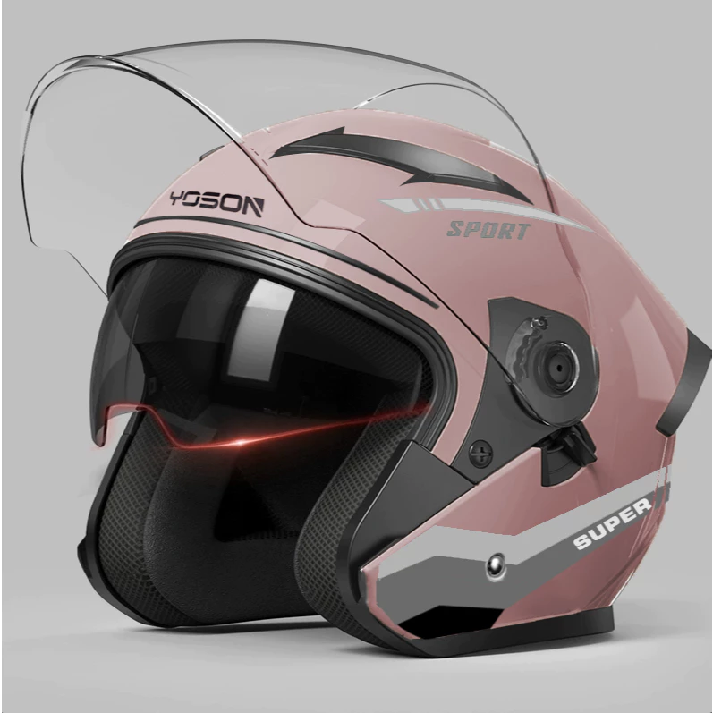 หมวกกันน๊อค motorcycle helmet  ส่งจากกทม. COD ได้ เลนส์คู่ กันแดด ระบายอากาศ ABS แข็งแรง thumbnail 7