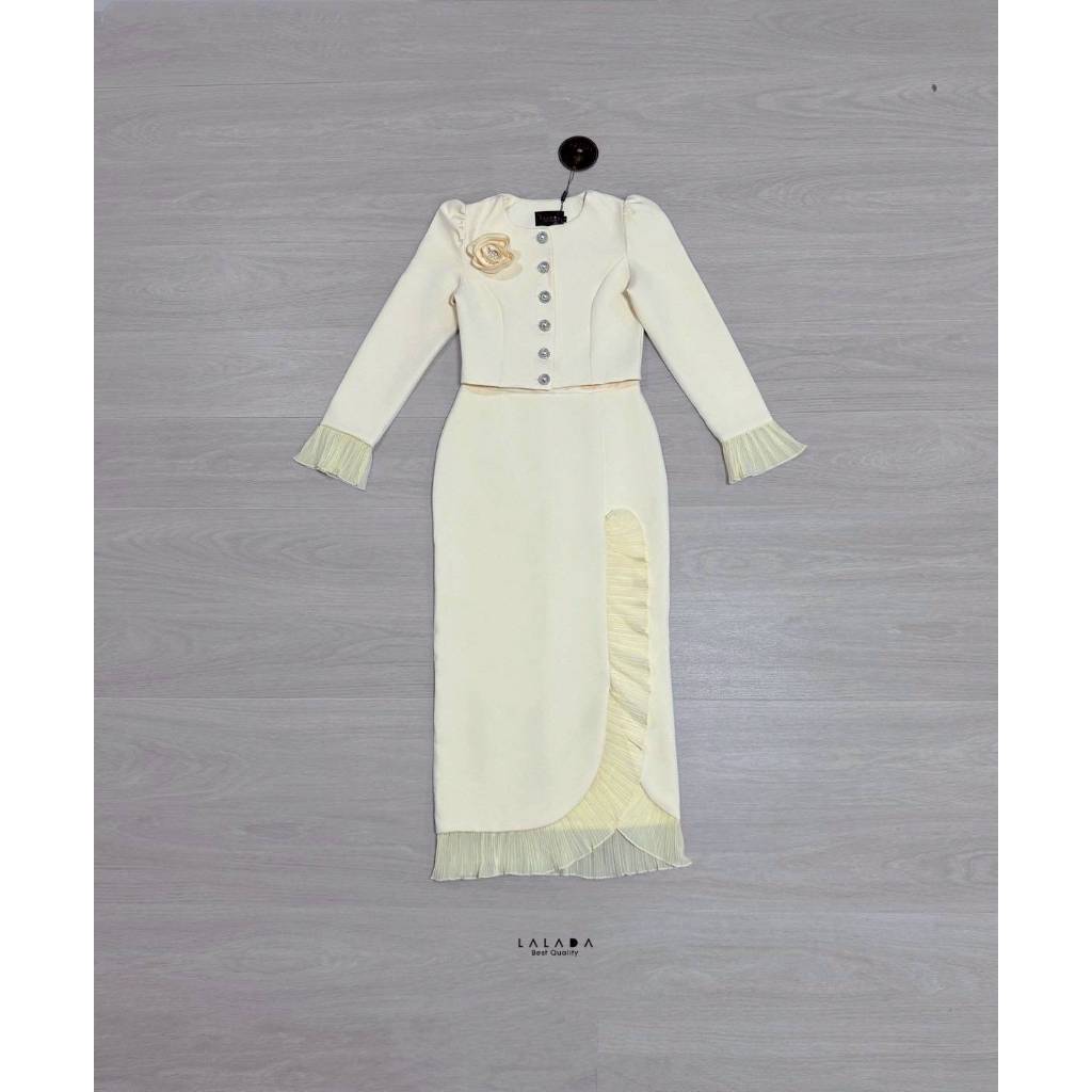 ร้านโค้ดคุ้ม  LALADA 42 เซตเรียบหรูดูแพง เสื้อ+กระโปรง+เข็มขัด ใส่ออกงาน ทำบุญ งานบวช ราคา ถูกที่สุด ดีลบีเคเค แกลเลอรีภาพที่ 7
