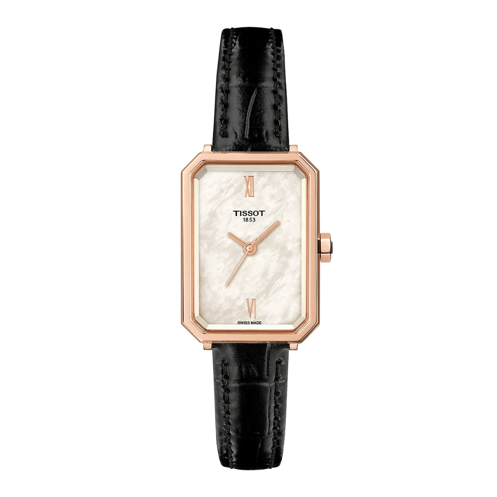 Tissot SRV Quartz ทิสโซต์ เอสอาร์วี ควอตซ์ มุกสีขาว ดำ T1601103611300 นาฬิกาผู้หญิง