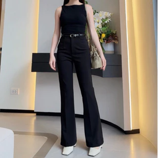 (พร้อมส่ง) Classy Pants กางเกงขาม้าเล็ก ดีเทลตะขอหน้า กระเป๋าหลอกเจาะหลัง เนื้อผ้าโรเชส ไม่ต้องรีด ยาว42