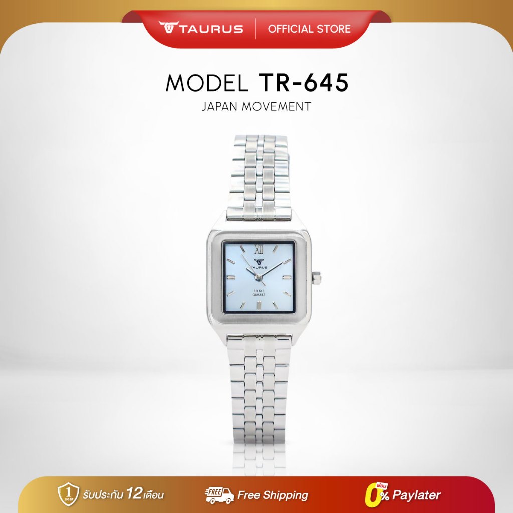 นาฬิกาข้อมือ TAURUS รุ่น TR-645​ หน้าปัดเท่ สแตนเลส 316L รับประกัน 1 ปี
