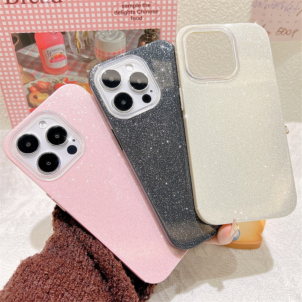 เคสโทรศัพท์มือถือ for iPhone 13 11 16 pro max Case iPhone 11 15 pro max 14 12 13 pro max สีเจลลี่ น่ารัก เงาวับ INS